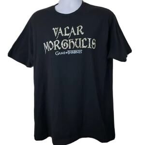 Official HBO Game of Thrones Valar Morghulis Black T-shirt size XL